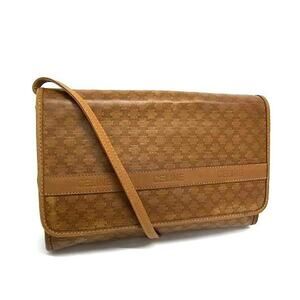 CELINE Macadam Canvas Leather Shoulder Bag ESTLS-C1